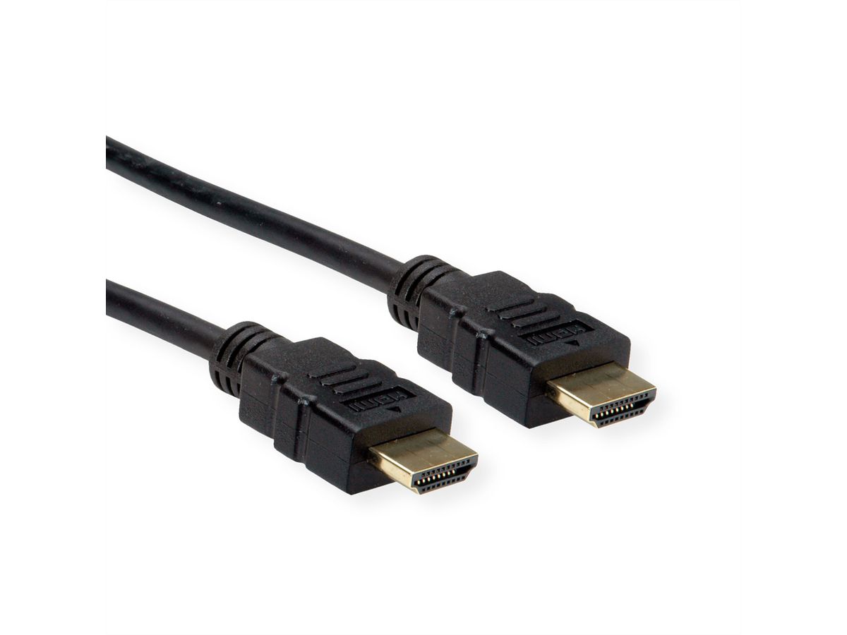 ROLINE HDMI High Speed Kabel mit Ethernet, TPE, schwarz, 2 m