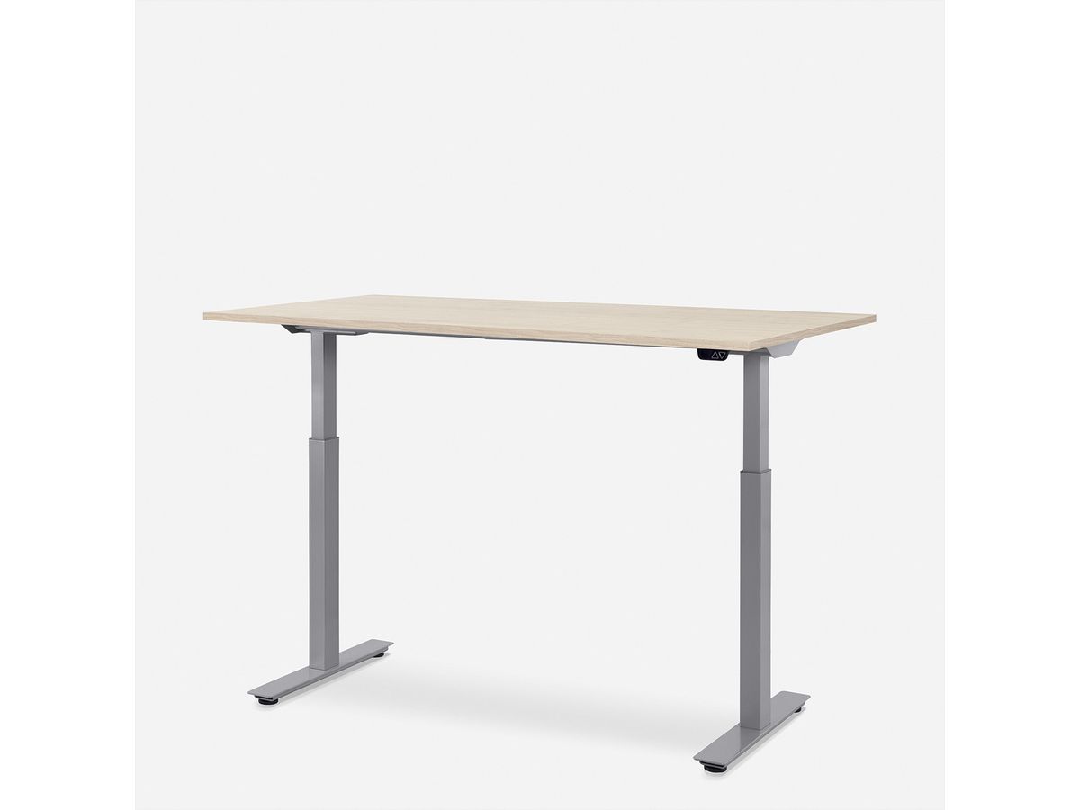 WRK21 Schreibtisch Smart 180 x 80 cm, Höhenverstellbar, Mandal Ahorn / Grau