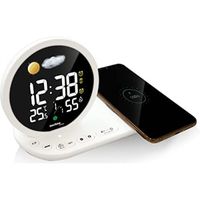 Réveil numérique Technoline avec fonction de recharge sans fil WT 427, , Blanc