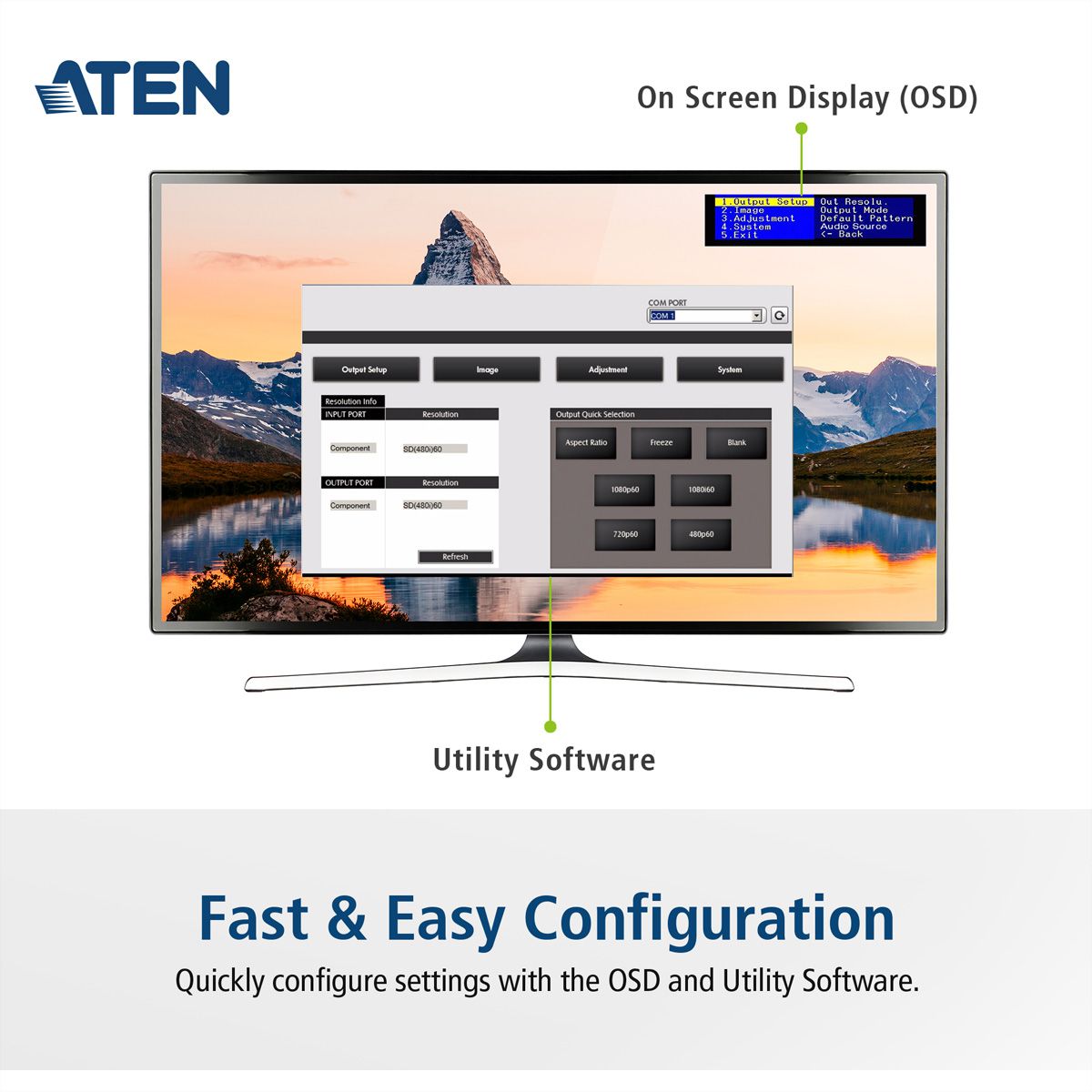 ATEN VC812 HDMI zu VGA Konverter mit Skalierfunktion