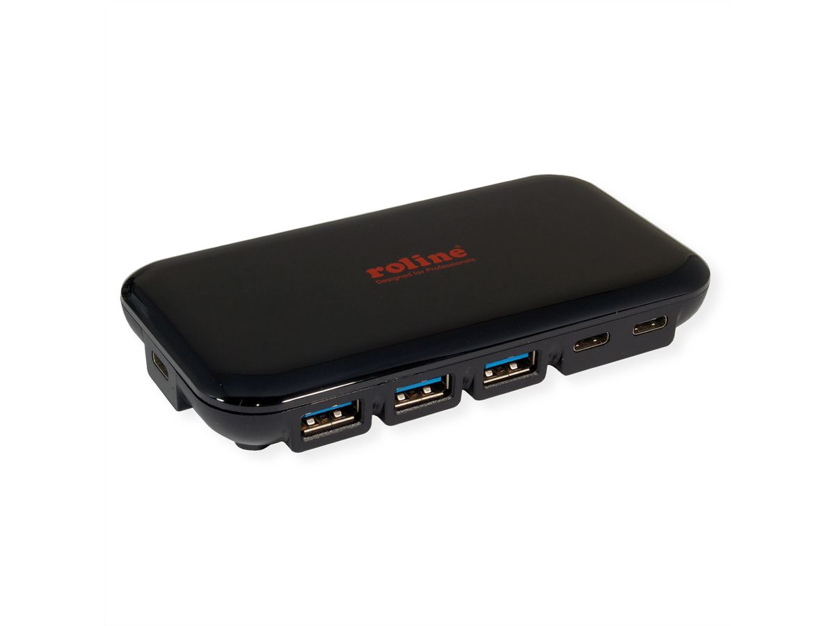 ROLINE USB 3.2 Gen 2 Hub, 7-fach (3x Typ C + 4x Typ A)