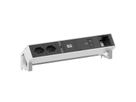 BACHMANN DESK2 2xCH 90° 1xUSB C/C 100W, 1xCM L=0,2m INOX