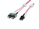 EasyLan LWL-LED-Patchkabel duplex 50/125µm OM4, LC/SC, violett, 2 m