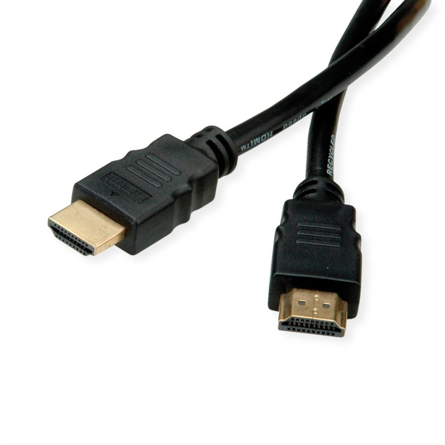 ROLINE RM 8K HDMI Ultra HD Kabel mit Ethernet, ST/ST, schwarz, 1 m