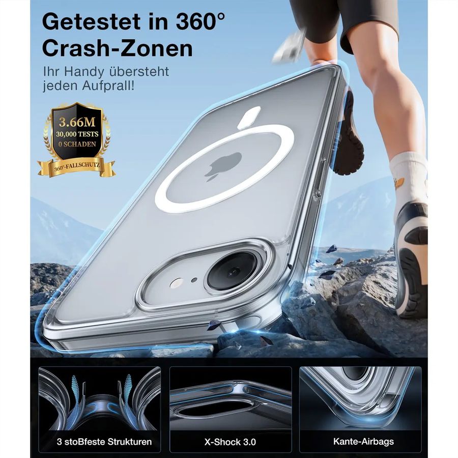 Torras Guardian Case, iPhone 16e, MagSafe, transparent
