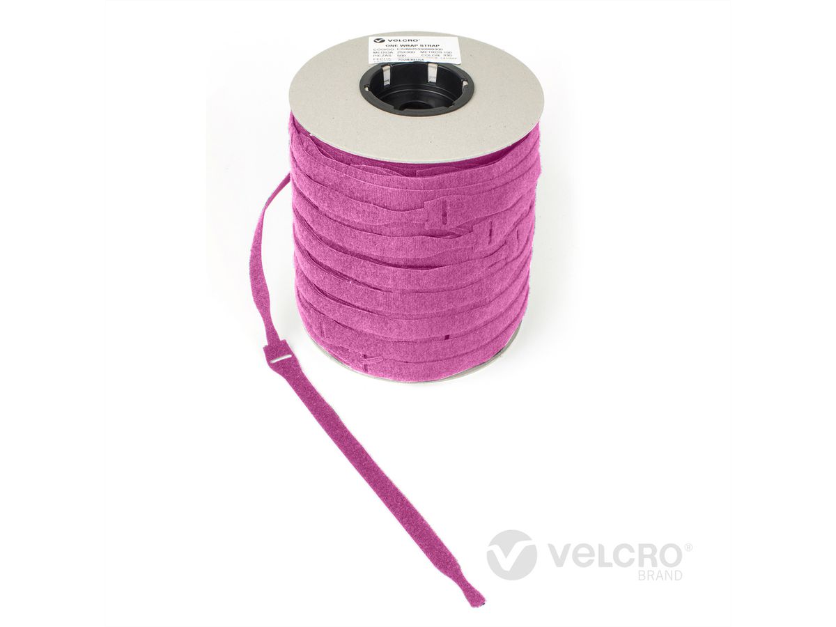 VELCRO® One Wrap® Strap 20mm x 230mm, 750 pièces, rose