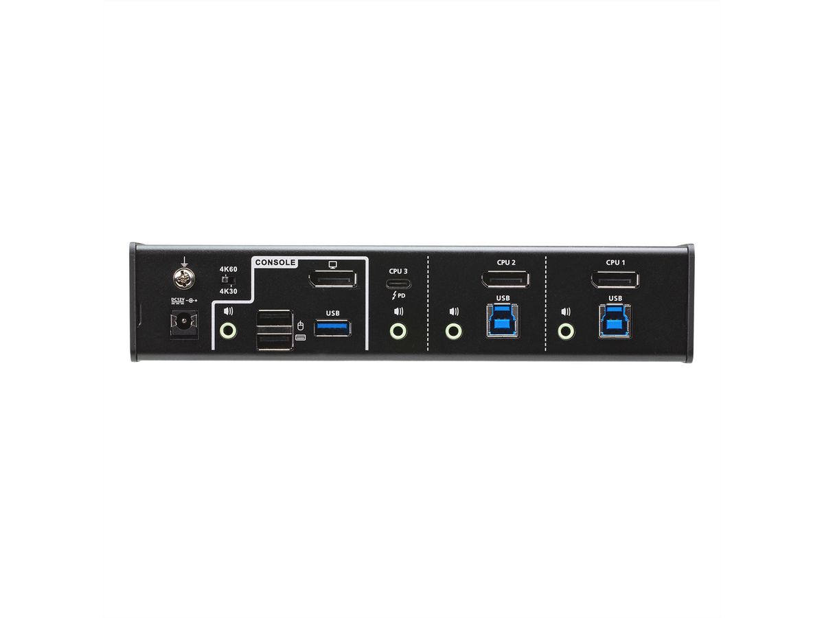 ATEN CS1953 Commutateur KVMP hybride DisplayPort USB-C 3 ports