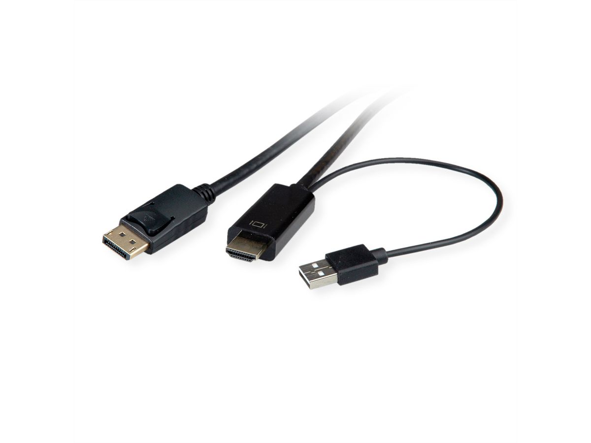 ROLINE Câble UHDTV - DisplayPort, M/M, noir, 2 m