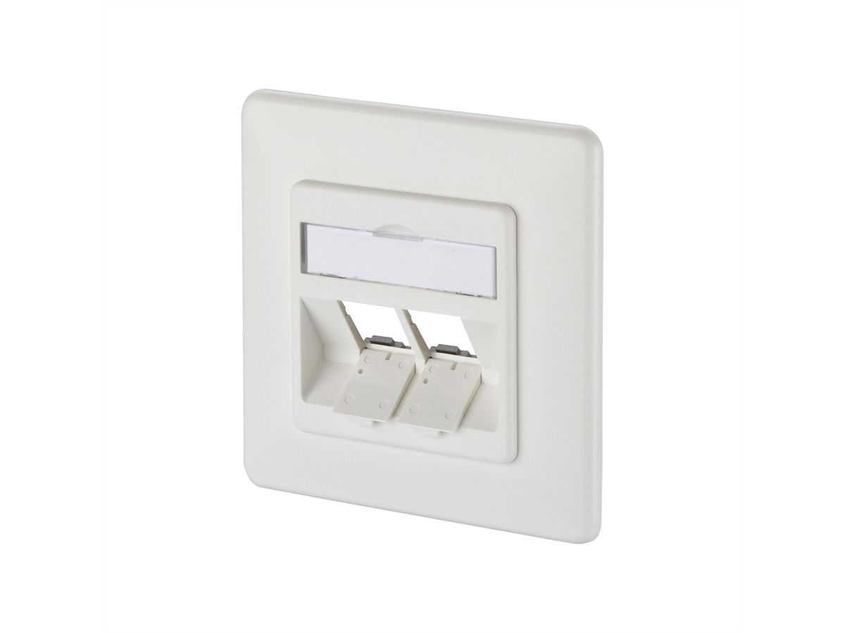 METZ CONNECT Keystone boîtier de raccordement encastré 2 ports non équipé blanc pur