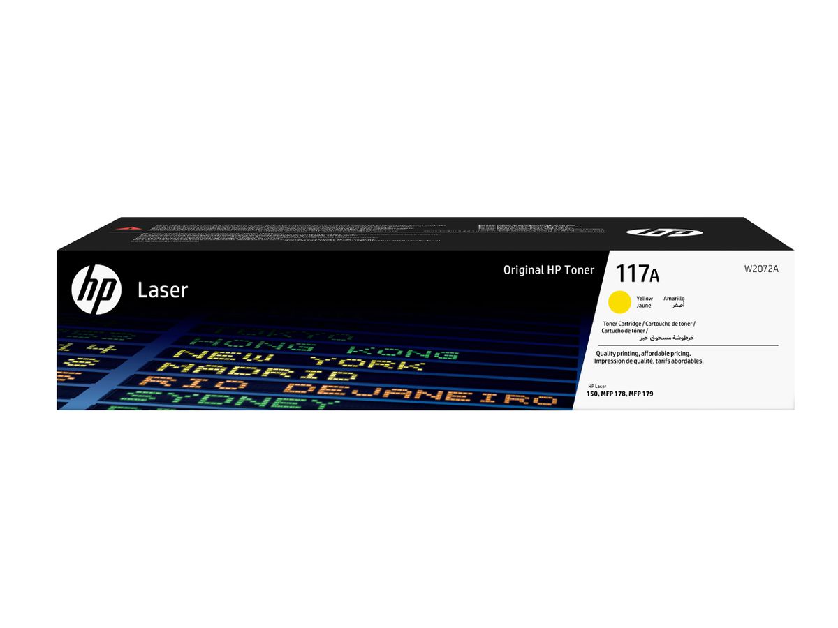 HP Cartouche de toner laser authentique 117A, jaune