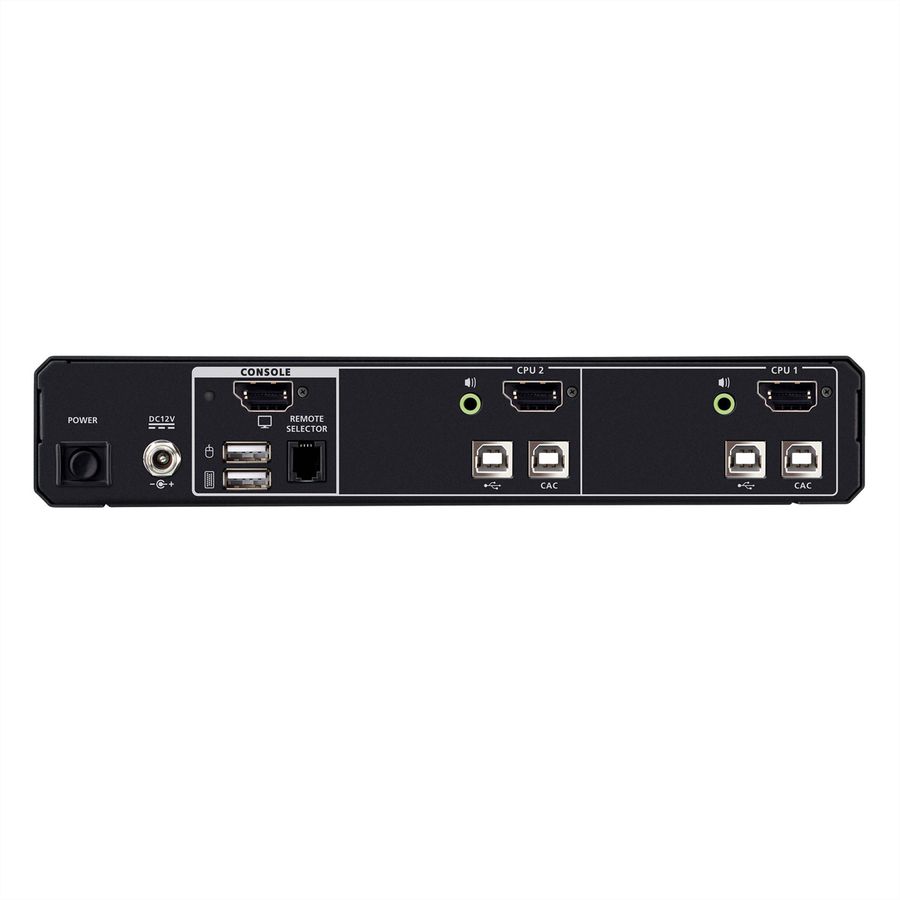ATEN CS1182DPH4C 2-Port USB 5K DP/HDMI, Single Display Universal Secure KVM Switch mit CAC