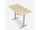 WRK21 Bureau Work 120 x 80 cm, Hauteur réglable, Mandal érable / Gris