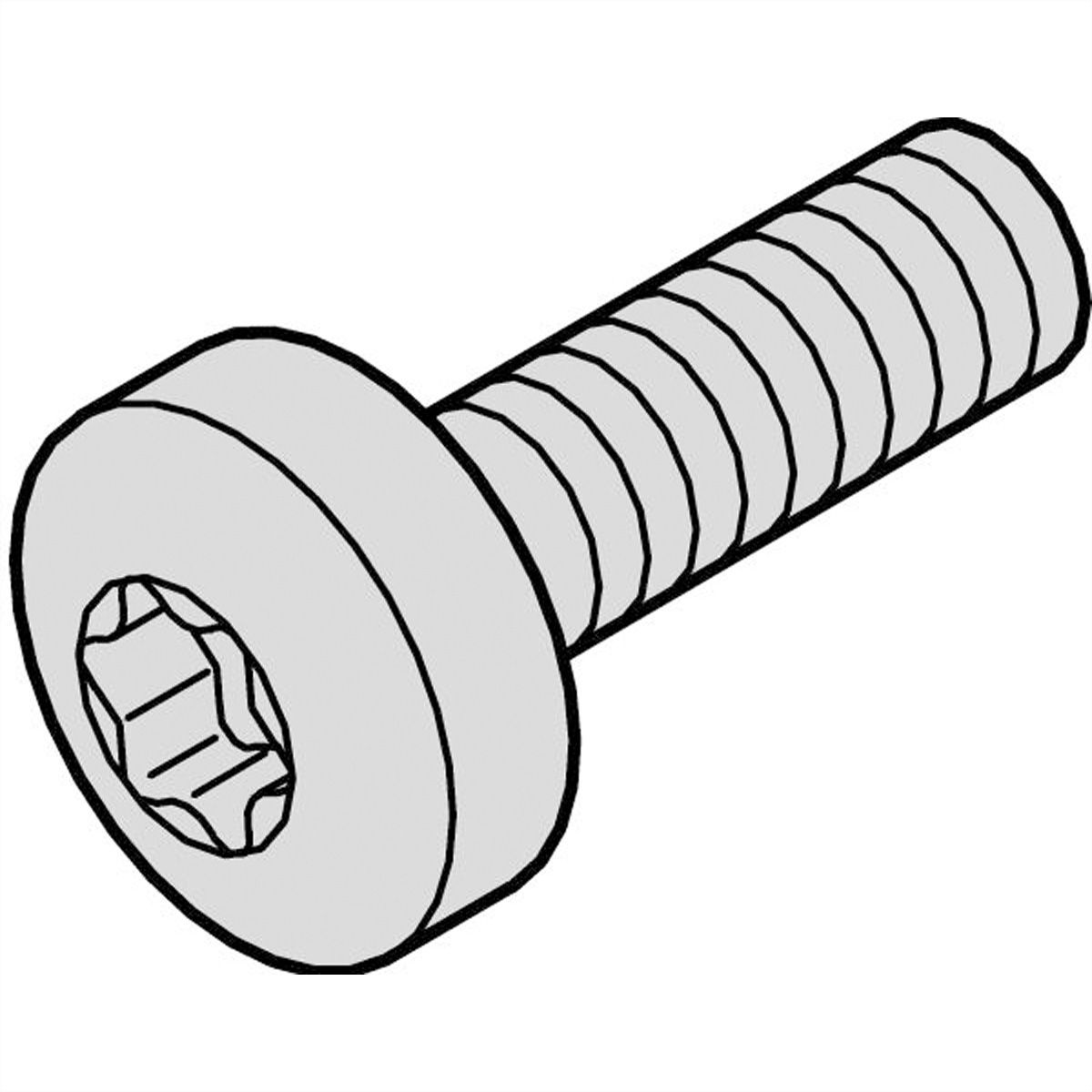 Vis à tête cylindrique de SCHROFF, Torx, M4 x 10, 100 pièces