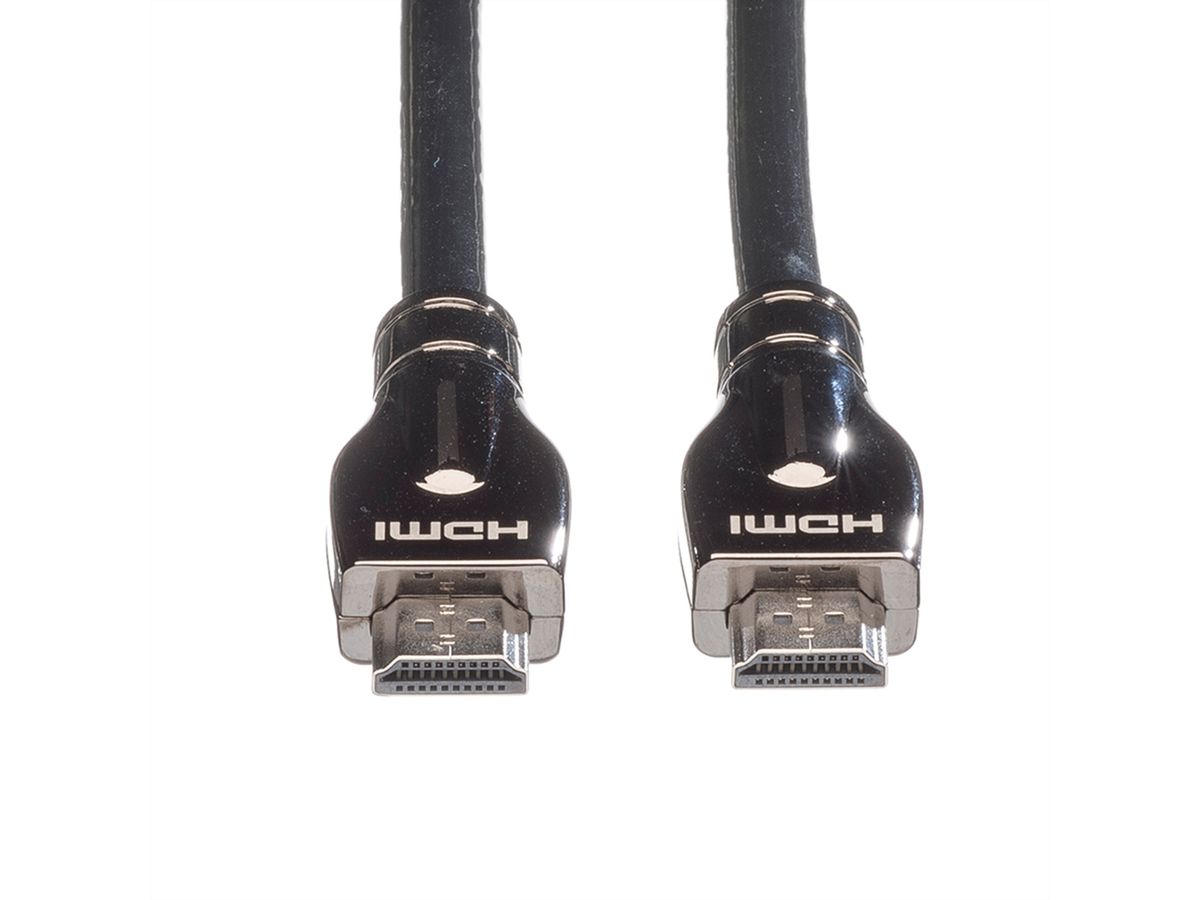 ROLINE 4K HDMI Ultra HD Kabel mit Ethernet, ST/ST, schwarz, 10 m