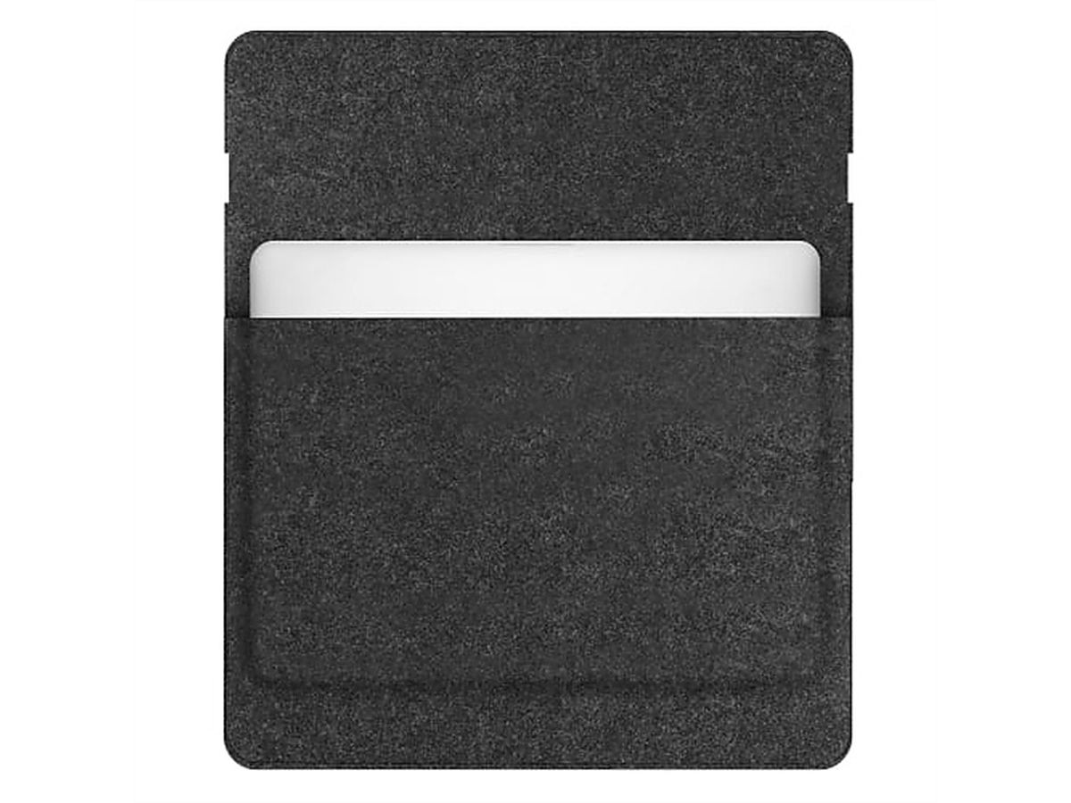 T’nB Notebook-Hülle 13–14" Eco Leder, Filz schwarz/grau
