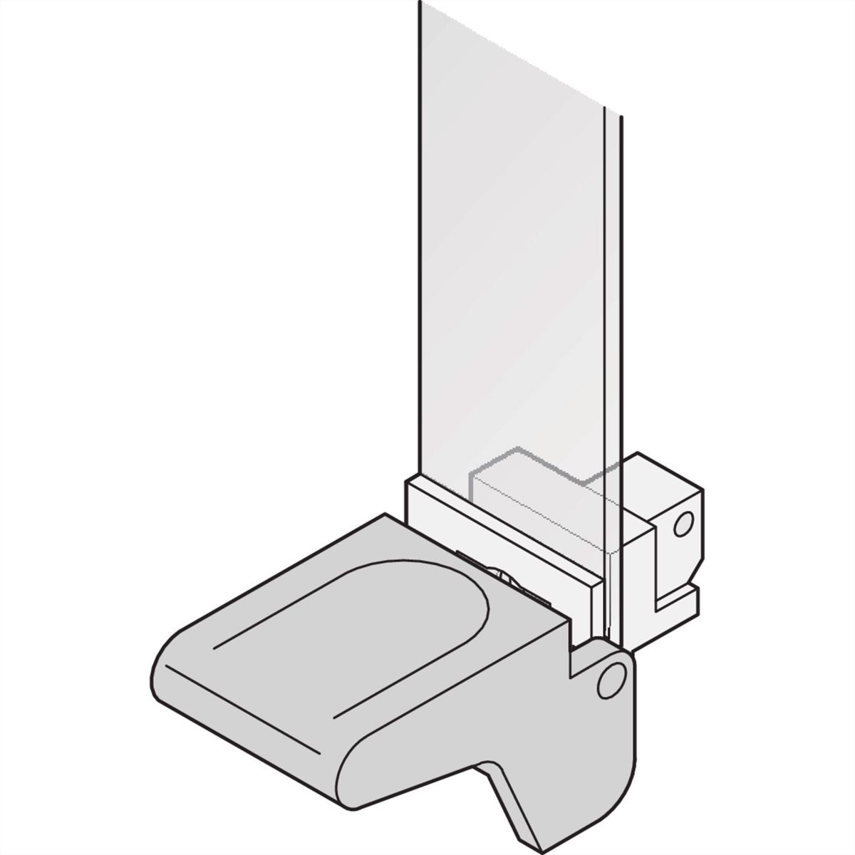 SCHROFF Aushebegriff in Tastenform 1 - AUSHEBEGRIFF FORM 1 UNT.GRAU
