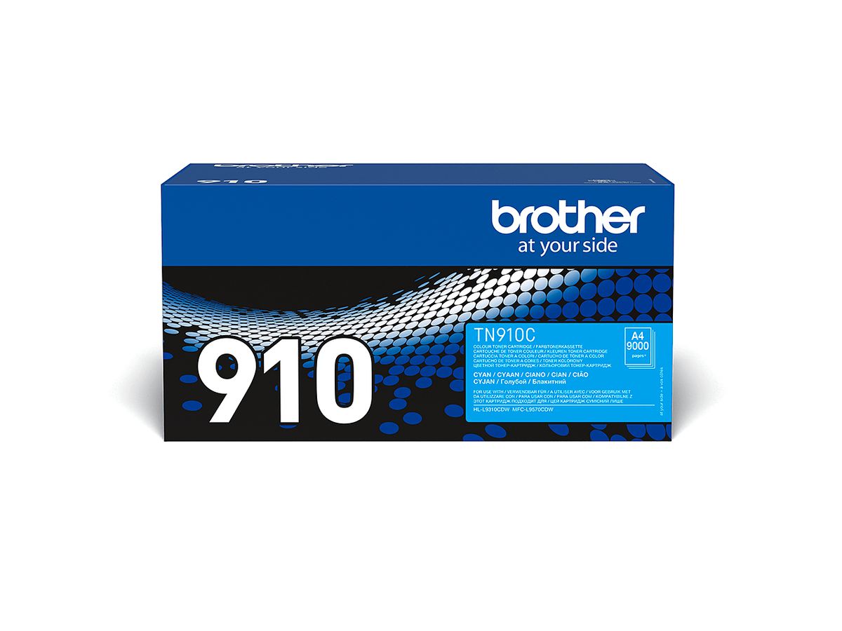 Brother Cartouche de toner TN-910C originale – Cyan