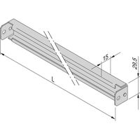 SCHROFF Varistar Rail en C pour largeur d'armoire 600W