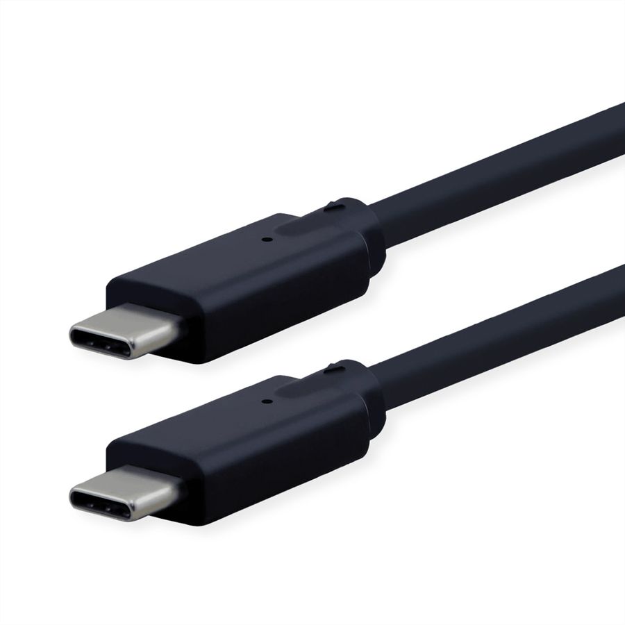 ROLINE USB3.2 Gen2x2 Kabel, C–C, ST/ST, 4K UHD-1, 20Gbit/s, 240W, schwarz, 1,5 m