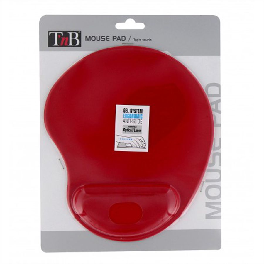 T'NB Ergo Design Mausmatte ergonomisch mit Gel Einsatz, rot