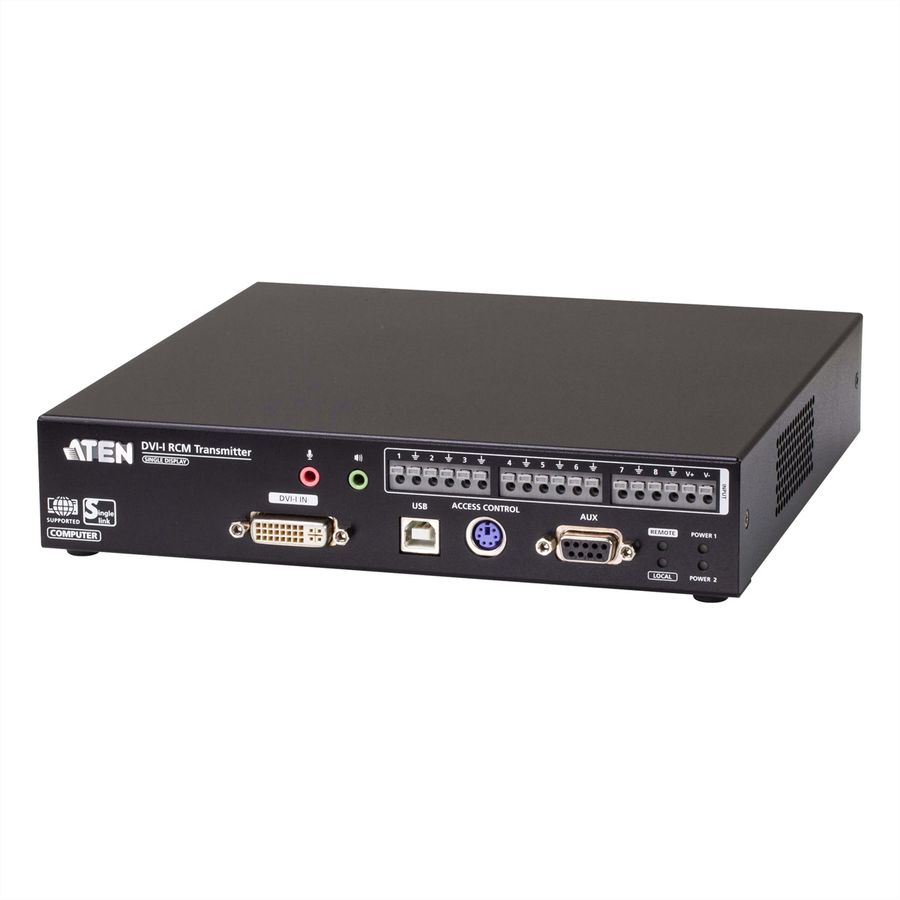 ATEN RCMDVI00BT Transmetteur KVM sur IP à un seul écran DVI-I avec accès à distance