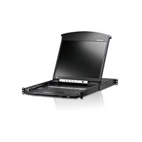 ATEN KL1516AiN KVM Over-IP Switch, 48cm TFT, VGA, PS/2-USB über Kat 5, 16 P., CH-Layout