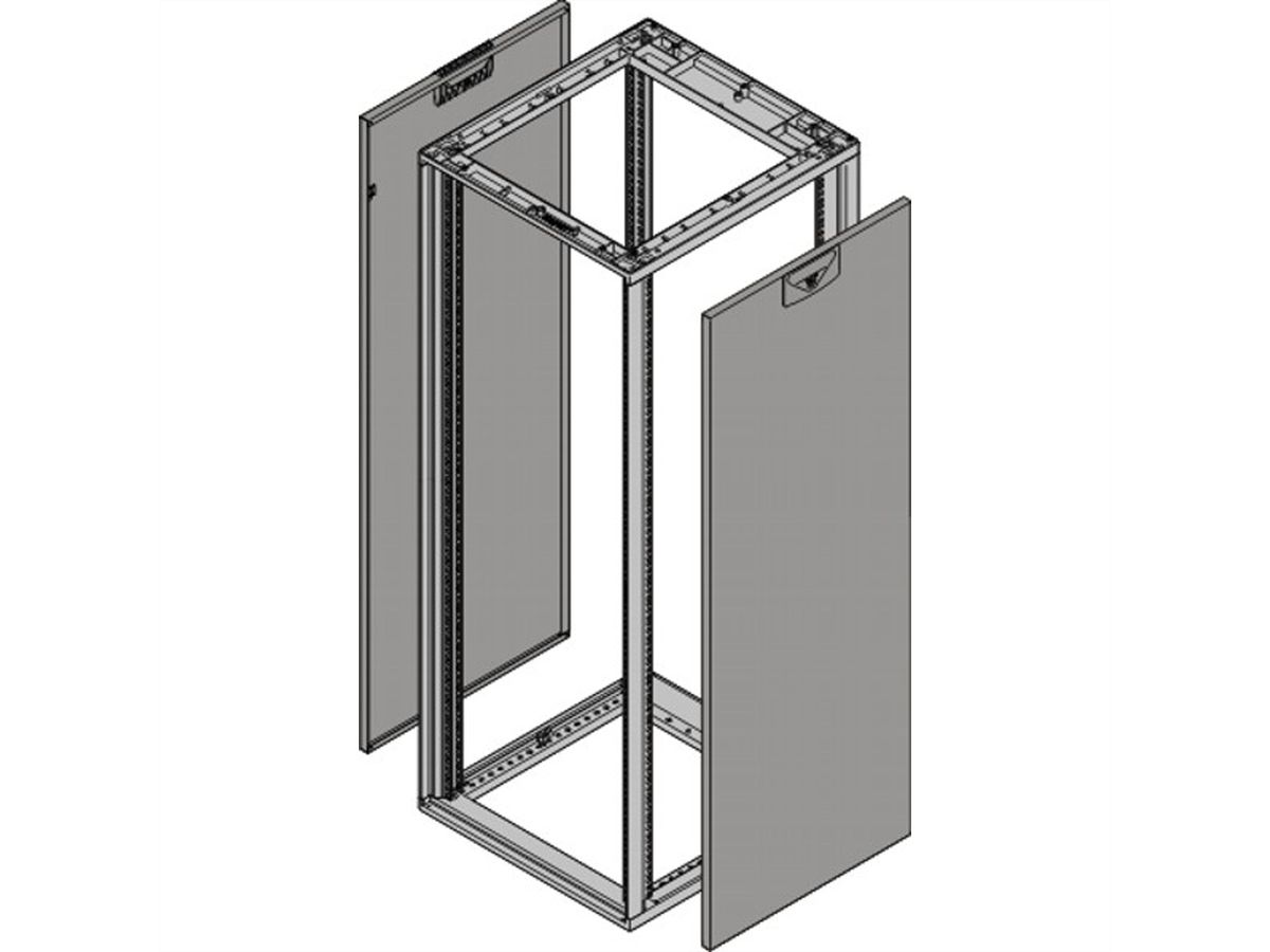 Panneau latéral Novastar SCHROFF pour Slim-Line, RAL 7021, 38 U 500D