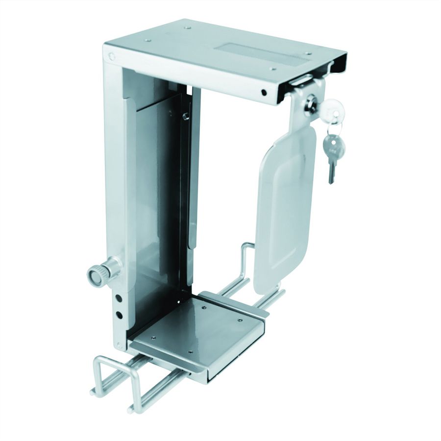 ROLINE Mini-PC-Halterung, abschliessbar, silber, bis 10 kg