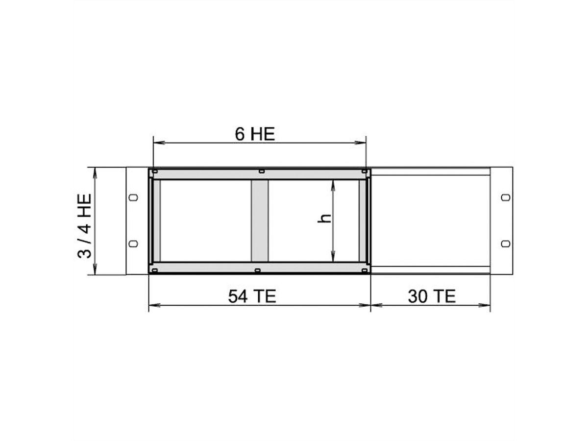 SCHROFF Horizontaler Kartenausbau - HORIZ.AB. 3HE VO KD HI VT