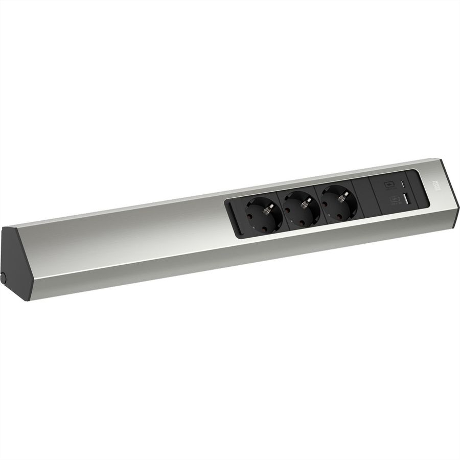 BACHMANN CASIA 2 3xCEE7/3 1xUSB A/C 22W 2,0m AEH aspect inox