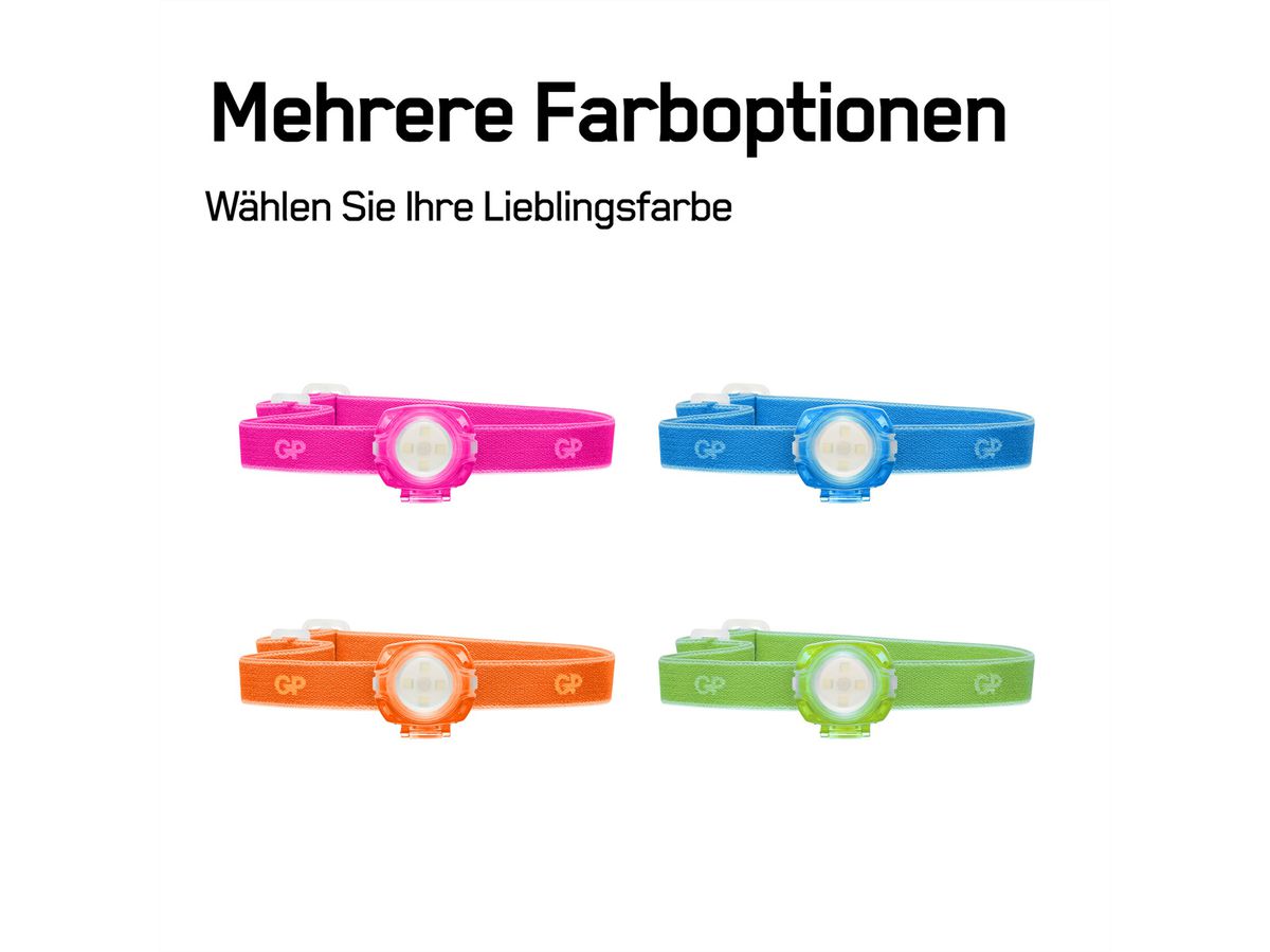 GP Discovery lampe frontale Kids bleu, 40lm