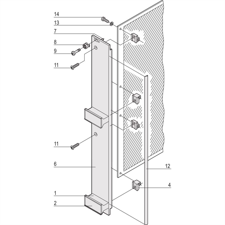SCHROFF Steckbaugruppe mit starrem Griff in Trapezform - STECKBAUGR.HF TR-GR 6HE 6TE