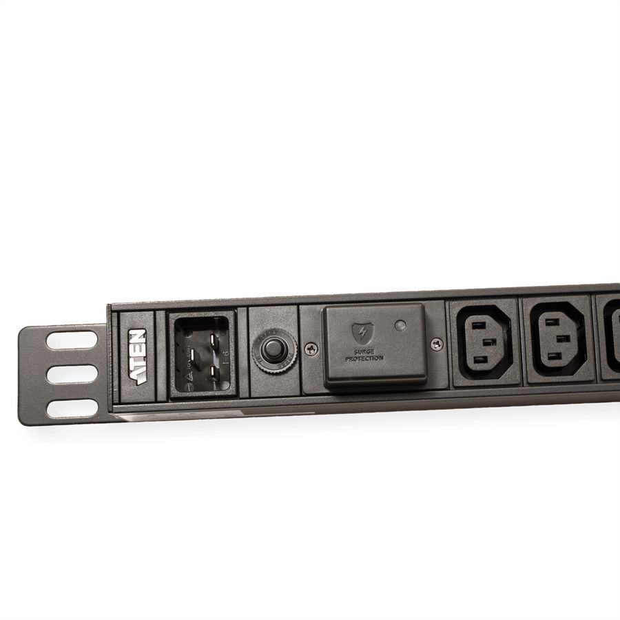 ATEN PE0118SG PDU de base 1U 10A avec protection contre les surtensions, 18 ports