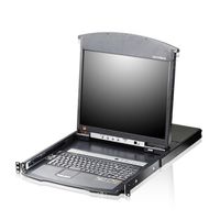 ATEN KL1508AiM KVM Over IP Switch, 8 Port, 43cm LCD, VGA, PS/2-USB, DE-Layout