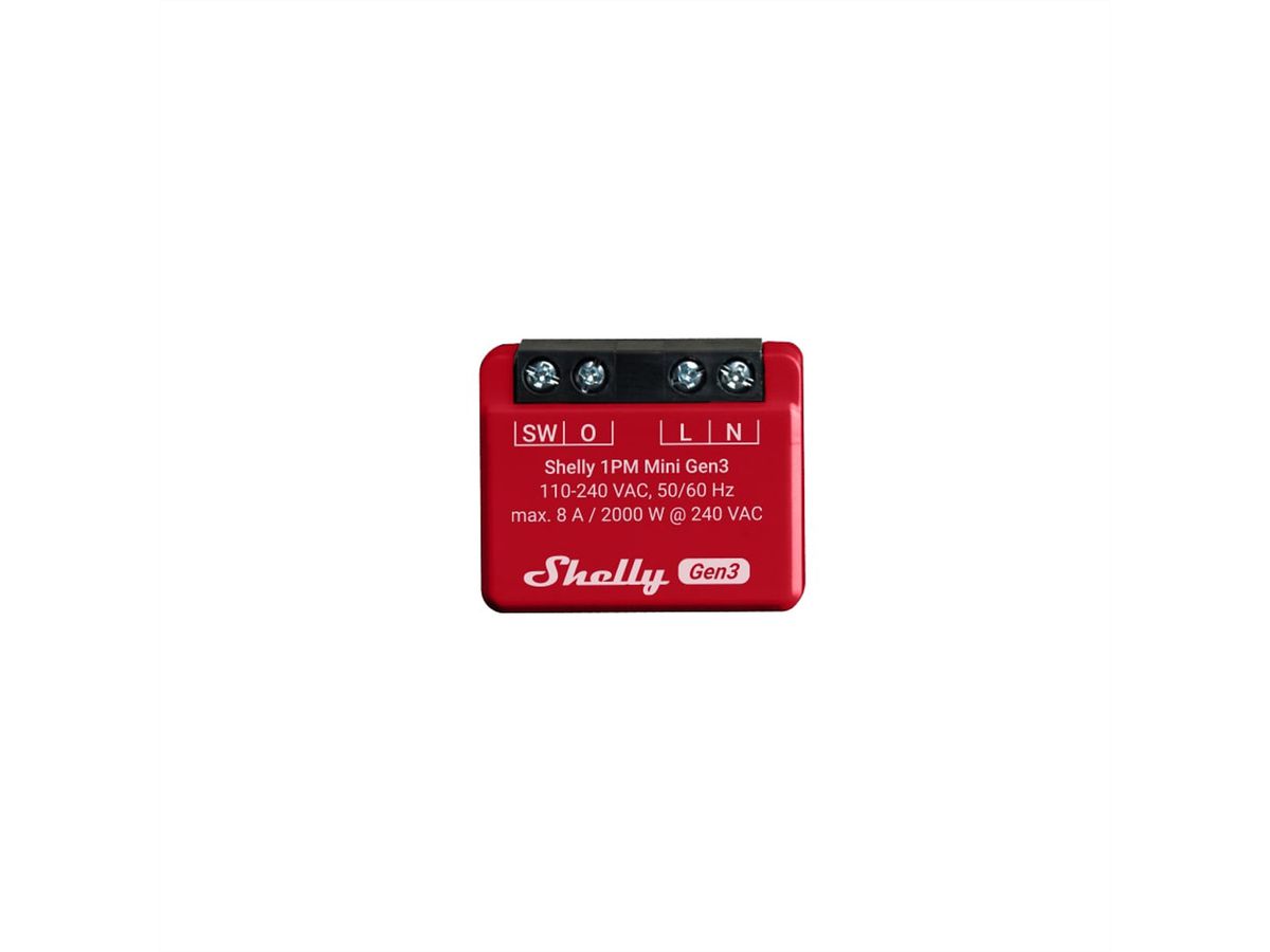 Shelly  Actionneur de commutation 1PM Mini GEN 3, (Version New Pack)