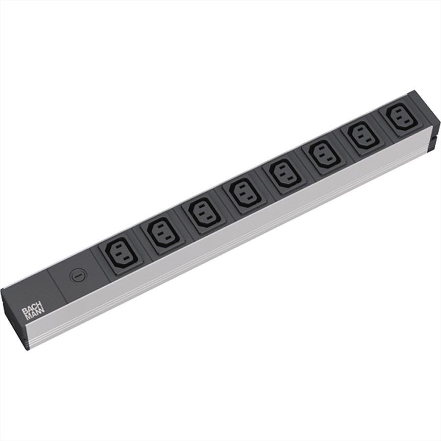 BACHMANN 19" Prise multiple 8 IEC320 C13 F avec 2P+T, noir