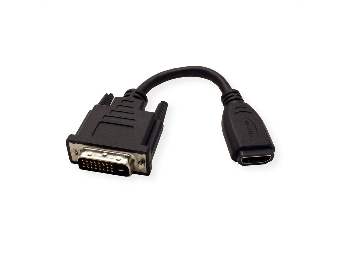 VALUE Adaptateur HDMI-DVI, HDMI F - DVI-D M - SECOMP AG