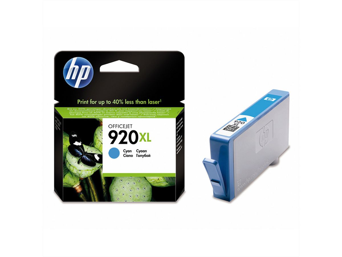 HP CD972AE, Nr. 920XL, cartouche, cyan pour HP-OfficeJet Pro 6000 / 6500