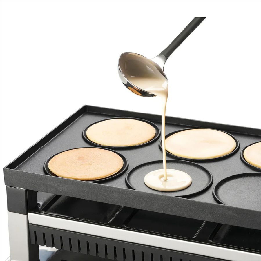 Grill à raclette et à pizza Solis pour 8 personnes, gris