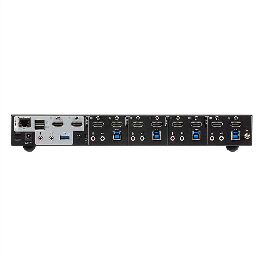 ATEN CS1844 4-Port True 4K HDMI Dual-View KVM Switch mit Audio & USB 3.0Hub
