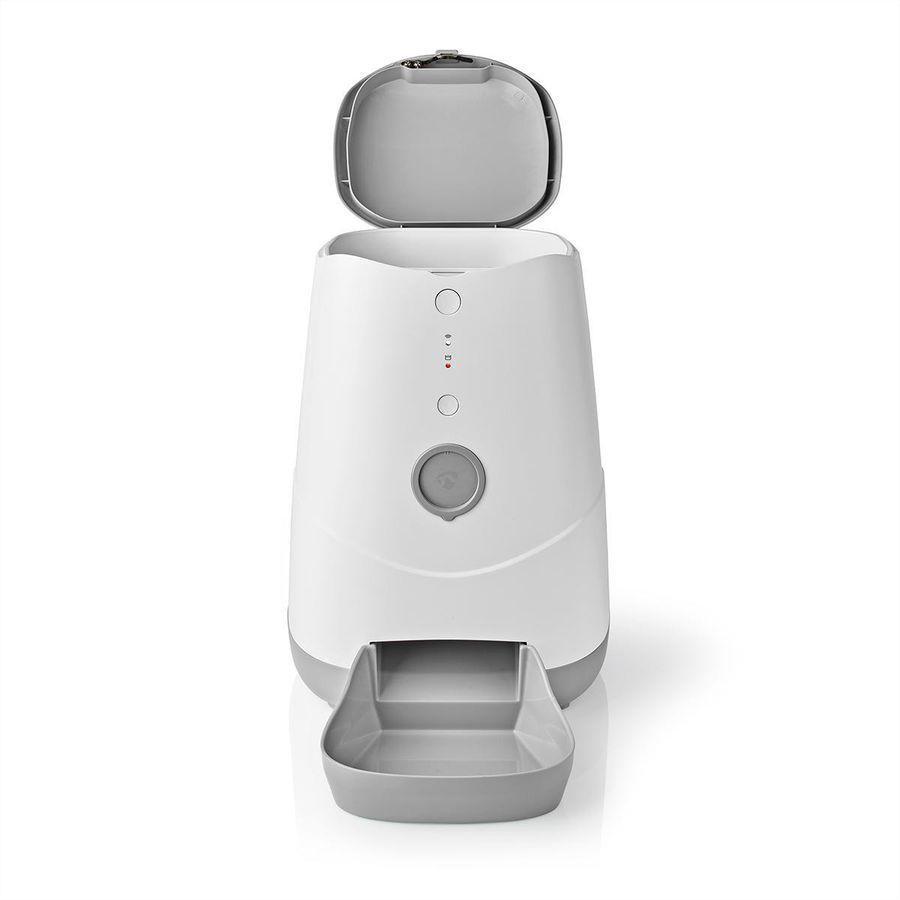 Nedis SmartLife Futterspender Wi-Fi 3.7 l für Hunde und Katzen, Android™ / IOS, Weiss,Grau