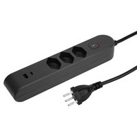 Steffen Steckdosenleiste IQ 3fach, PRO 3xT13 + 1xUSB-A 18W + 1xUSB-C PD 20W, 3m, schwarz