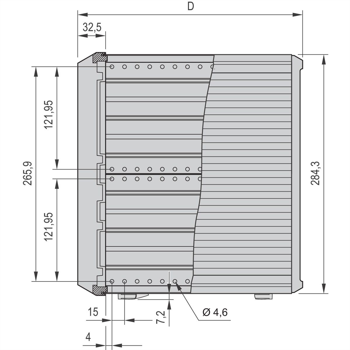 SCHROFF Komplettgehäuse, EMV-geschirmt - PROPAC PRO GEH.6HE 84TE 326T