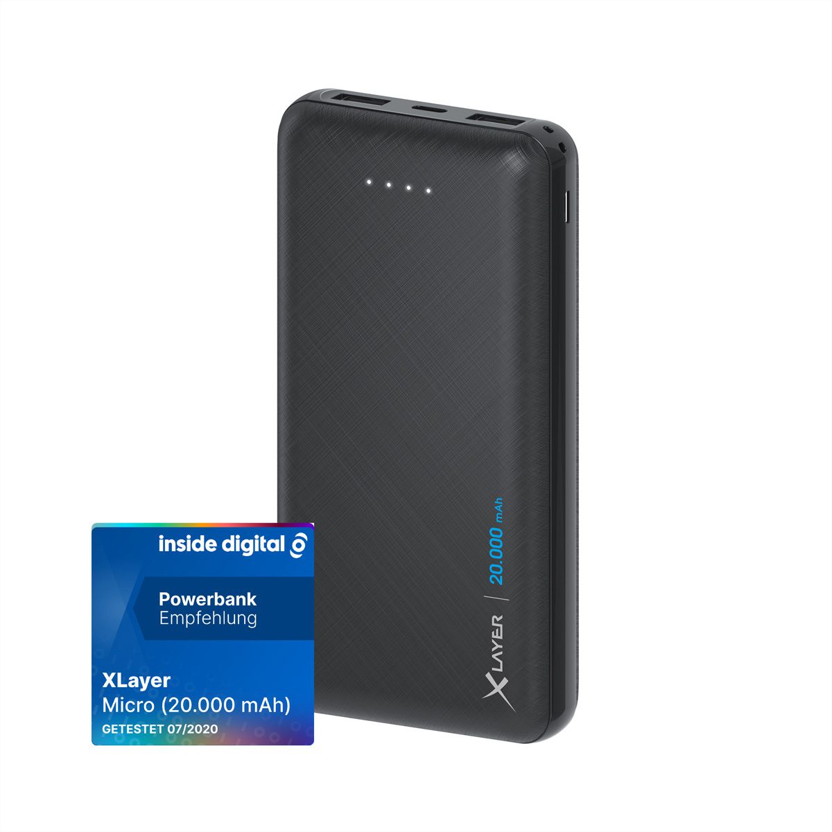 Xlayer Powerbank Micro schwarz 20.000 mAh