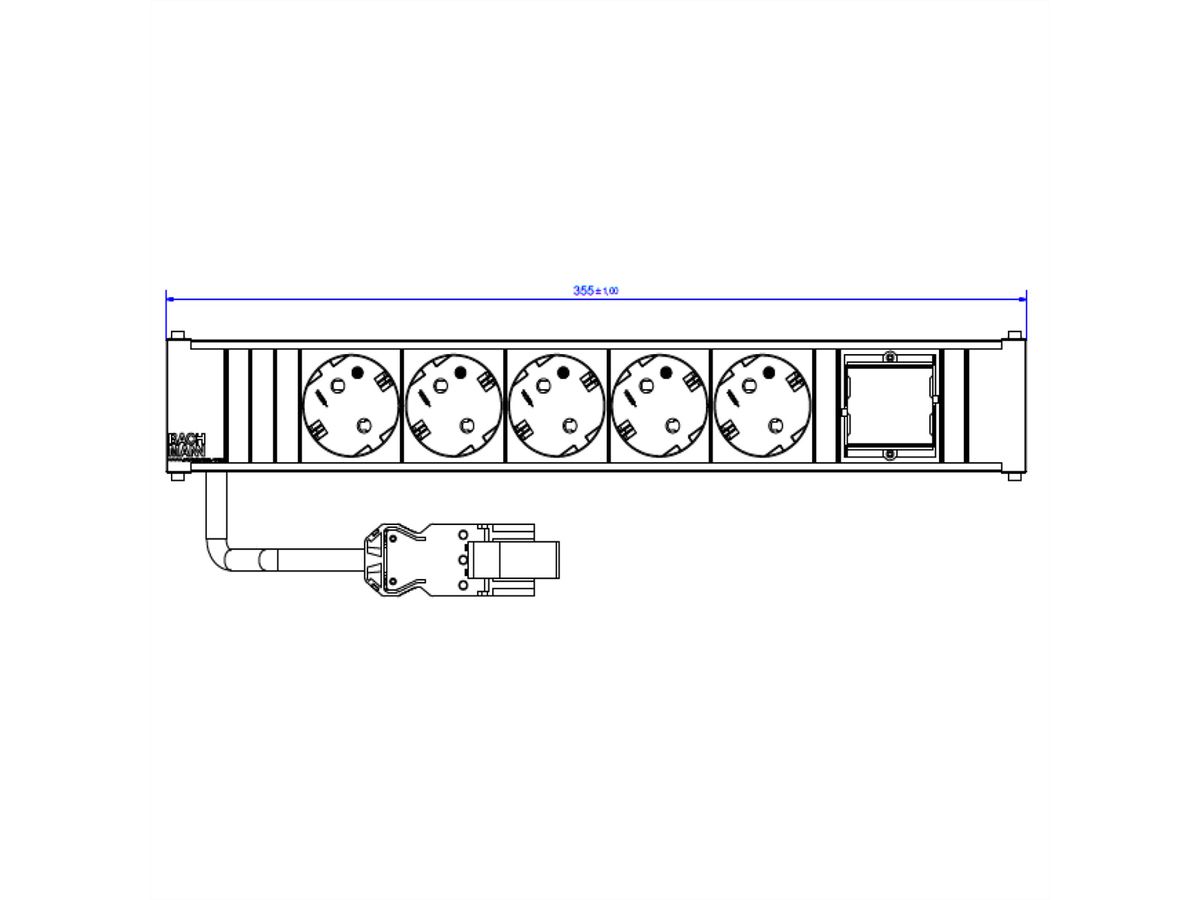 BACHMANN CONI Large 5x contact de protection 1x ABD