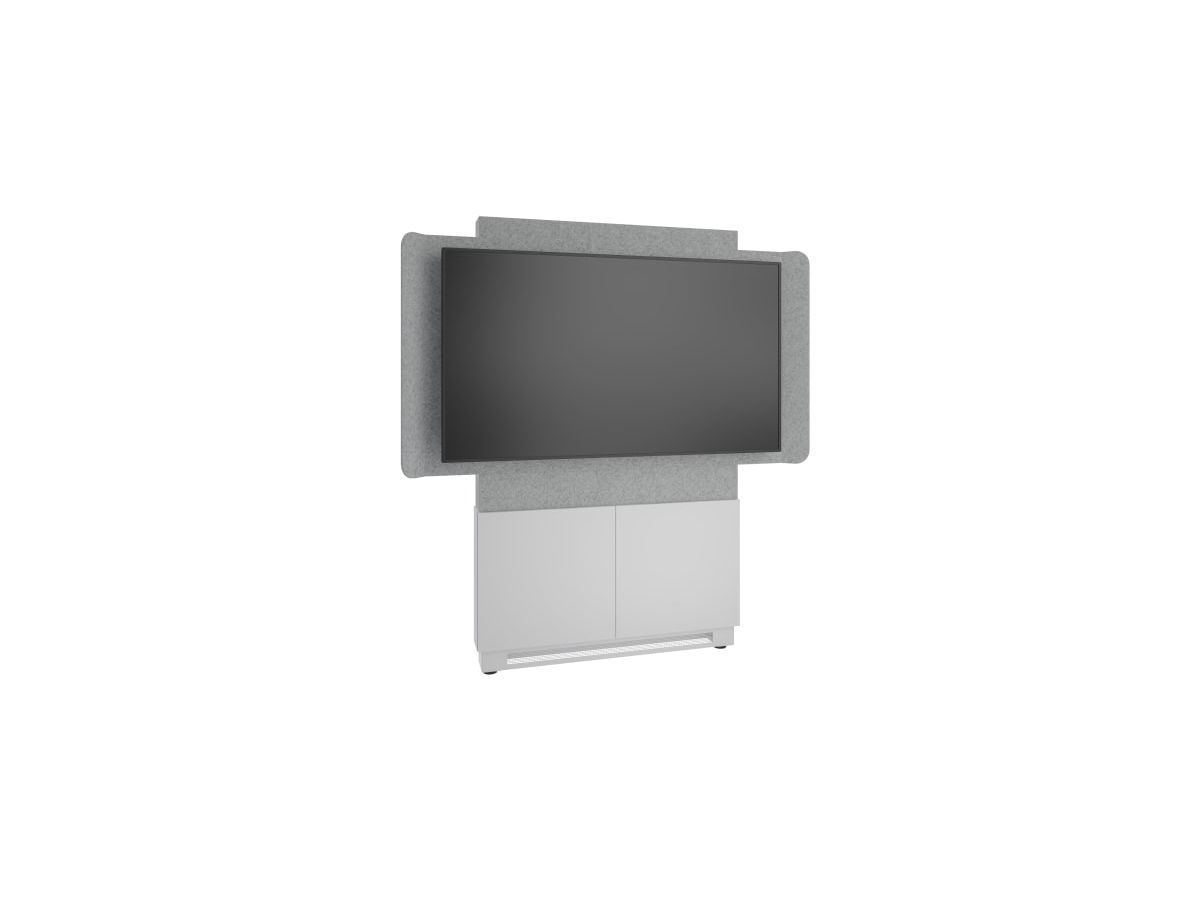 Middle Atlantic Products FM-DS-4875FW-BD8W support pour téléviseur 165,1 cm (65") Gris, Argent, Blanc