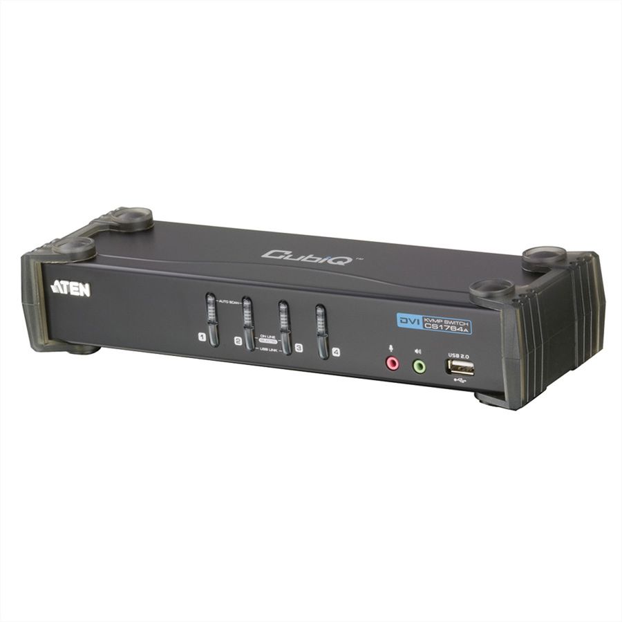 ATEN CS1764A Switch KVM DVI, USB, Audio, Hub USB, 4 ports