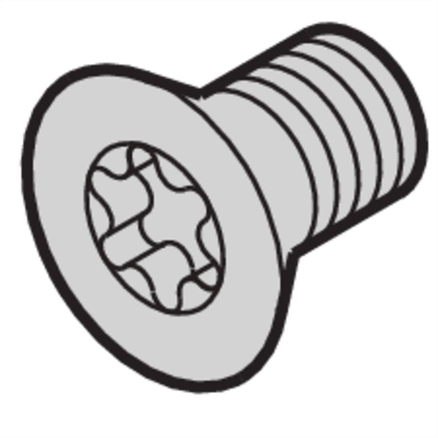 Vis à tête fraisée de SCHROFF, Torx M4x14 mm, acier zingué