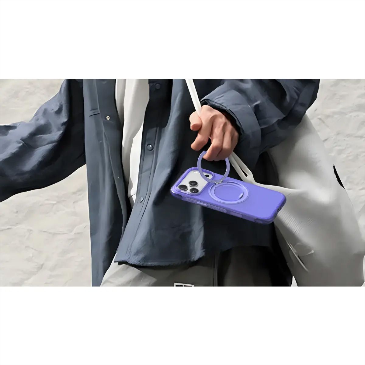 Torras Ostand O3 Air Case, iPhone 17 Pro Max, pourpre