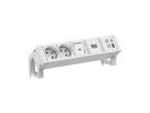 BACHMANN DESK2 white 2xUTE 1xSchalter 1xUSB A/C 22W 0,2m GST18